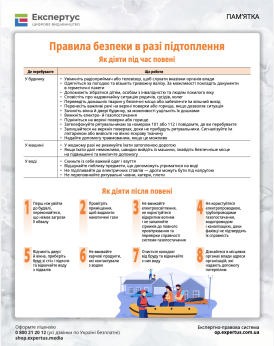 Правила безпеки в разі підтоплення
