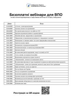 Безоплатні вебінари для ВПО