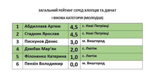Шаховий чемпіонат Вишгородського району в Петрівській громаді